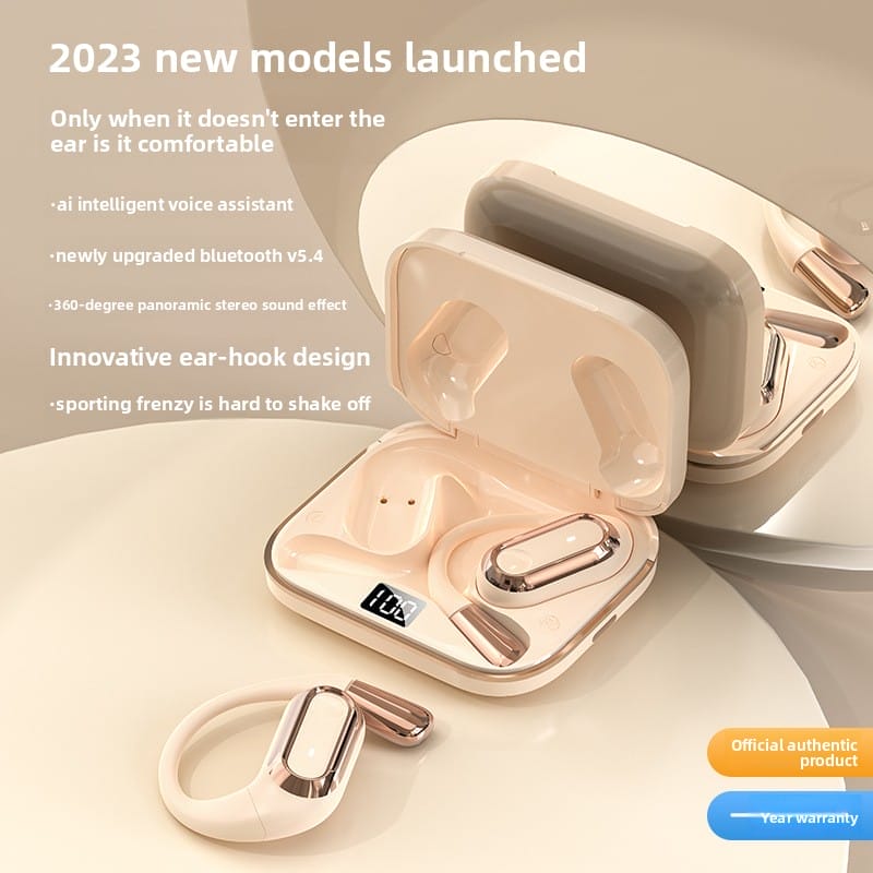 Experience clear Hi-Fi Stereo sound and over 8 hours of battery life with these ear-mounted Bluetooth 5.4 headphones, built with IPX5 waterproofing for your active lifestyle