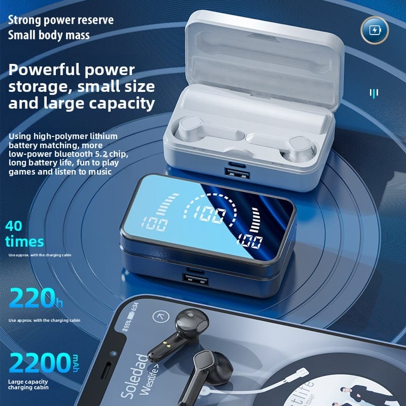 Wireless Bluetooth Earbuds with Mirror Screen - Image 4