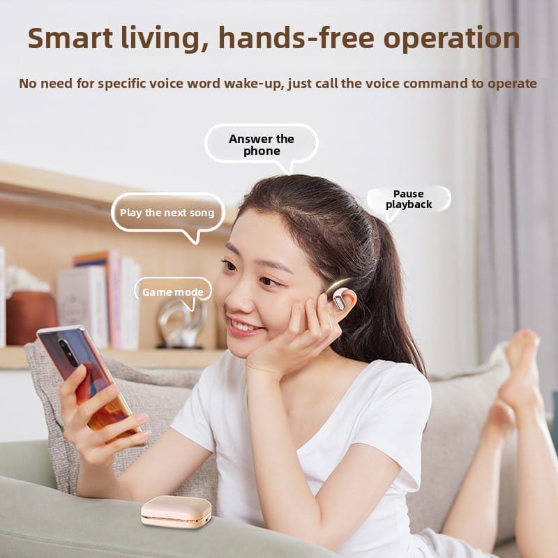 Experience clear Hi-Fi Stereo sound and over 8 hours of battery life with these ear-mounted Bluetooth 5.4 headphones, built with IPX5 waterproofing for your active lifestyle - Image 2